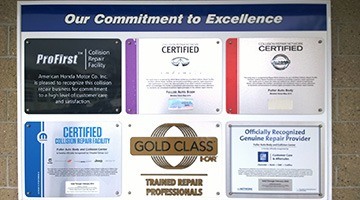 Certificates | Fuller Auto Body